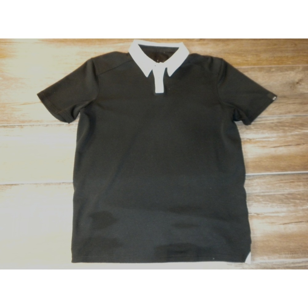 Oakley Polo Shirt Mens S Black Gray Tailored Fit Y2K Golf Performance Streetwear